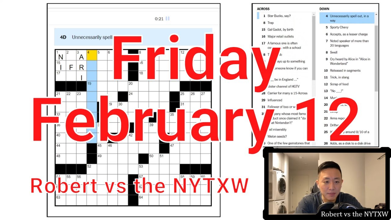 How fast did Mina Kimes solve this puzzle? [018/900] Fri 2/12/21