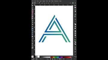 quick A monogram #logo in #inkscape