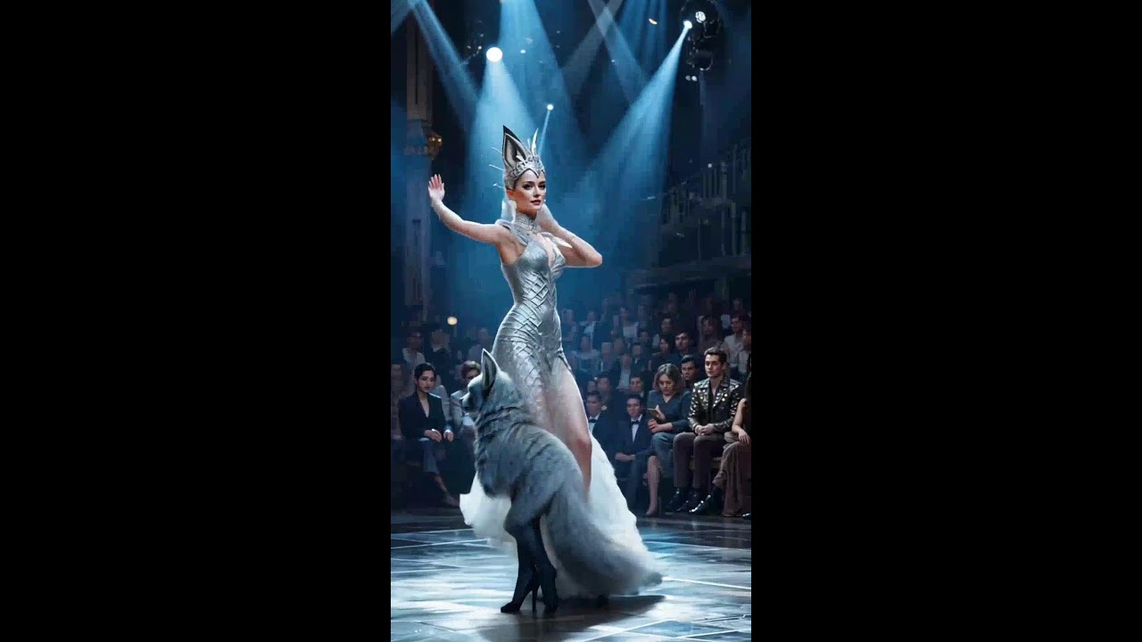 Cute Girl Transformed into Silver Fox Dress at Talent Show 