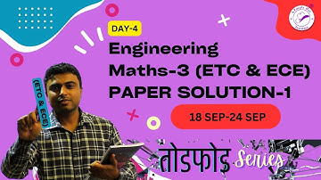 ENGINEERING MATHS-3 PAPER SOLUTION-1 (M3) | INSEM TOD-PHOD SERIES | (ETC & ECE) #insemexam #sppuexam