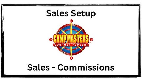 Sales Setup - Commissions