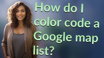 How do I color code a Google map list?