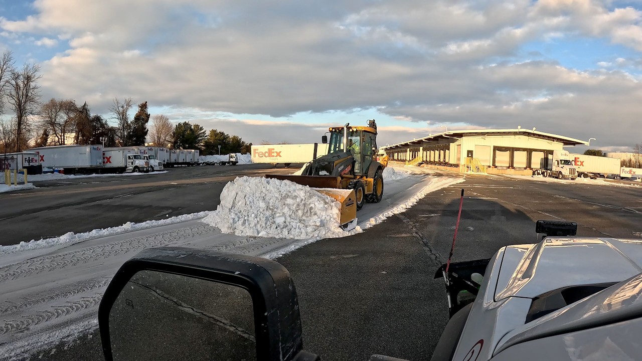 Cleaning up at 2 commercial properties after snow storm