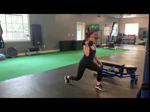 Split Stance Single Arm Shoulder Press