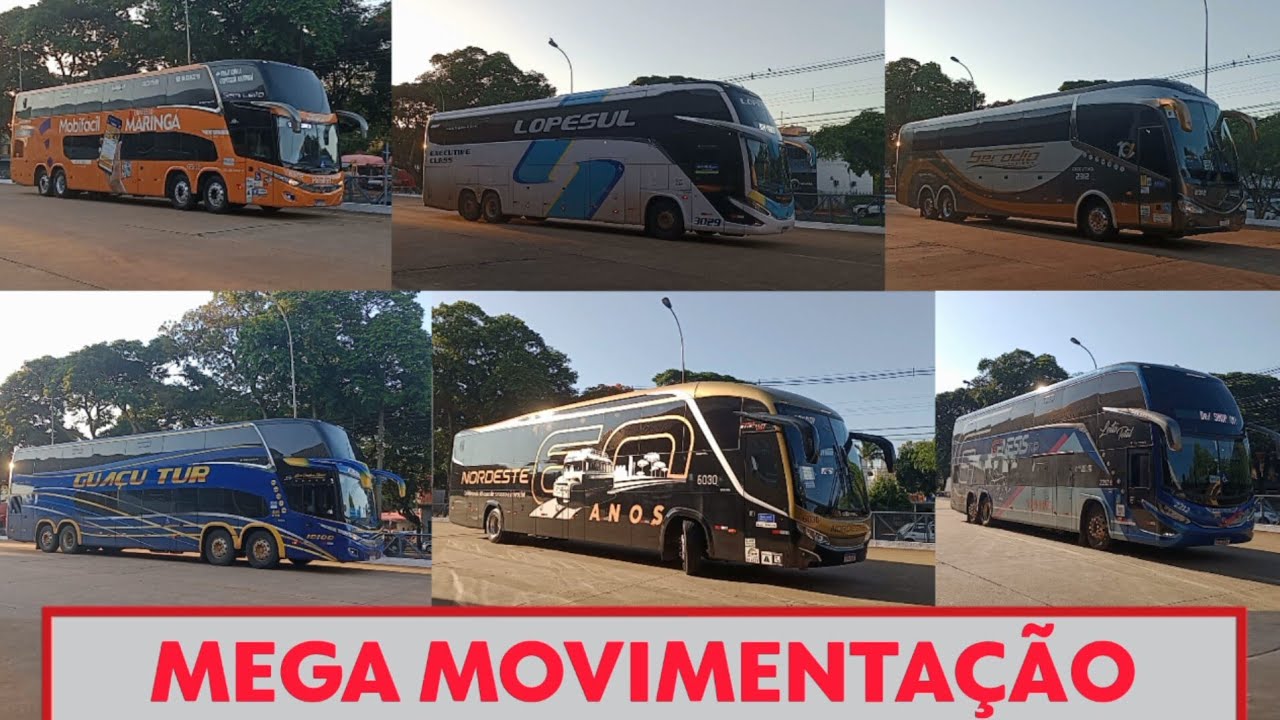 MEGA MOVIMENTAÇÃO DE NATAL na Rodoviária de Maringá/PR - MUITO ÔNIBUS no feriado - PARTE 1
