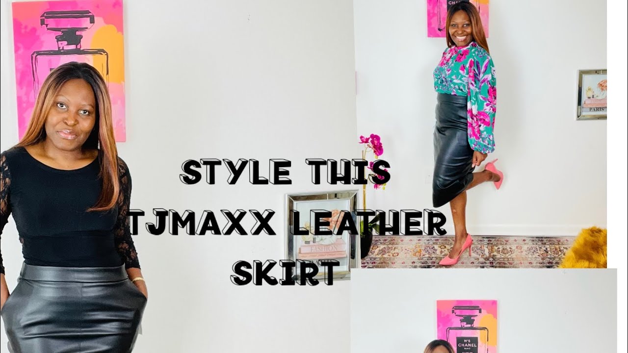 TJ MAXX Style This Leather Skirt YouTube