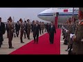 Senior chinese government official arrives at sunan airport north korea