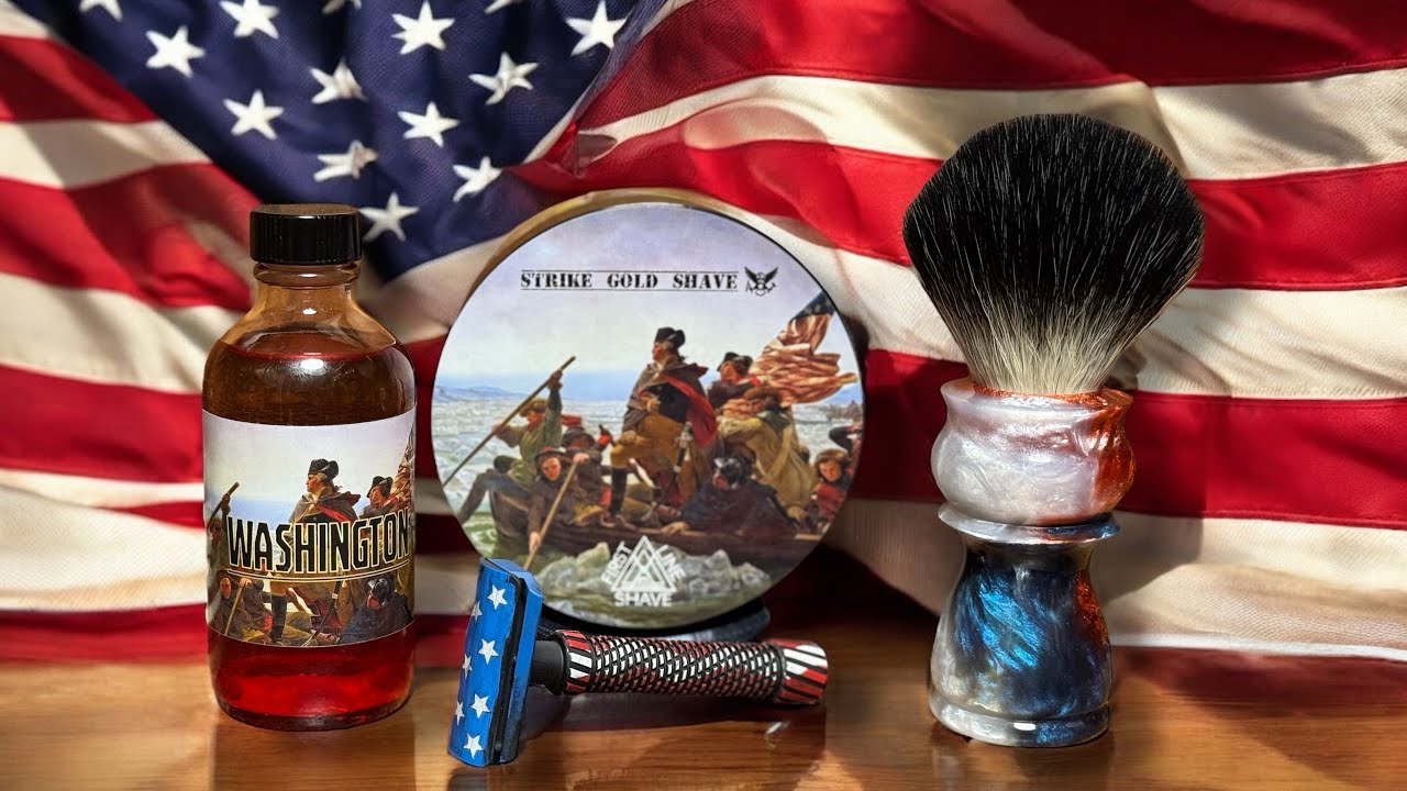 Oli Works Razor Oliworks Meteorite Limited Edition 4th of July Razor shaving with ...
