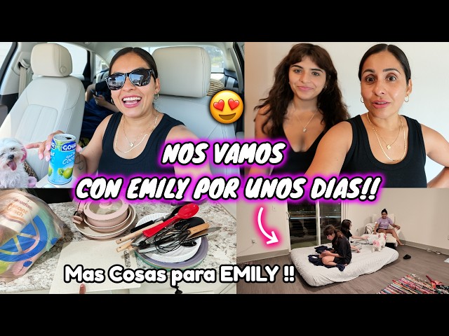 Nos Vamos con EMILY por unos DIAS😍🏙️ + Le Llevamos Más Cosas📦 + Compramos un COLCHÓN INFLABLE🛌