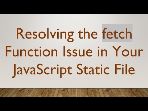 Resolving the fetch