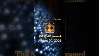 NYT Mini X-Word 8/20/26 | #nytcrosswordanswers #wordpuzzlegame #crosswordpuzzles