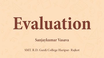 Evaluation | CC4 | Sanjaykumar Vasava
