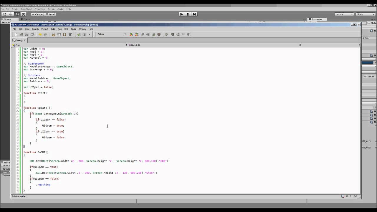 Unity3d Tutorial - InGame Menu part 3