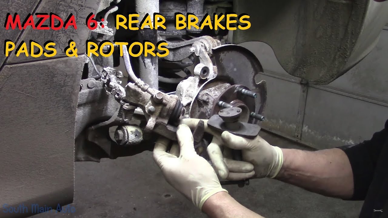 Mazda 6 Rear Brake Pads & Rotors - YouTube