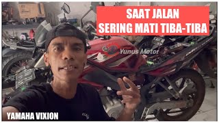 Find the cause of the Yamaha Vixion often suddenly dying while driving, the MIL light is on.