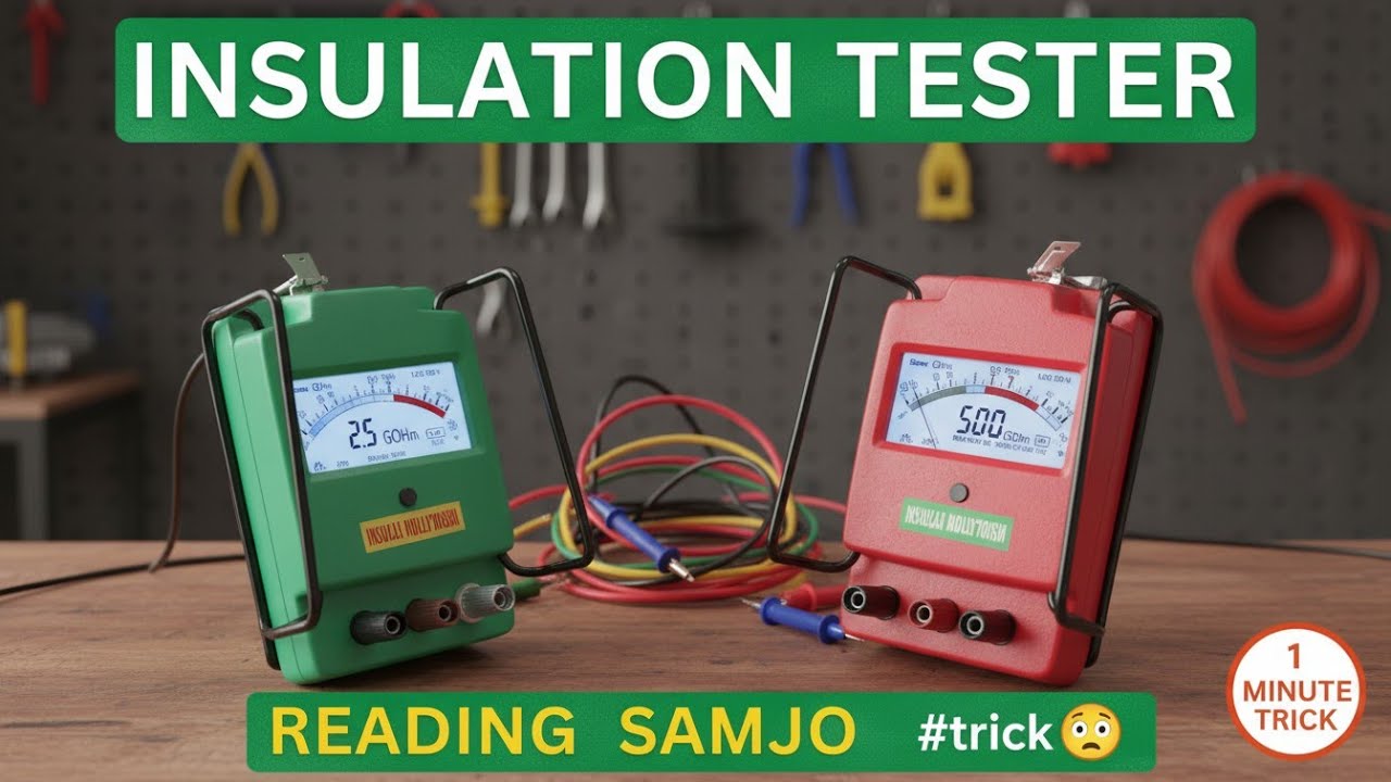 Insulation Tester Reading Samjho | 1 Minute Trick😎#punjab #electricalbasic #punjabitech #electrician