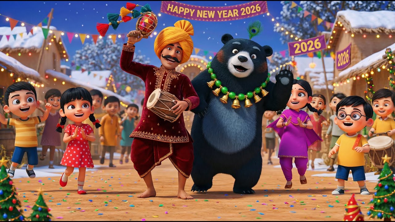 Kalu Madari Aaya | कालू मदारी आया | Dancing Bear New Year Firework Rhythm | Hindi Kids Song