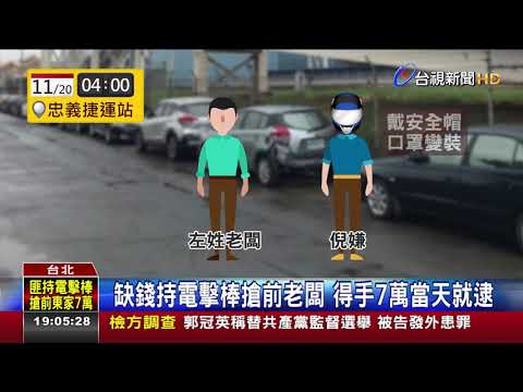 缺錢持電擊棒搶前老闆得手7萬當天就逮