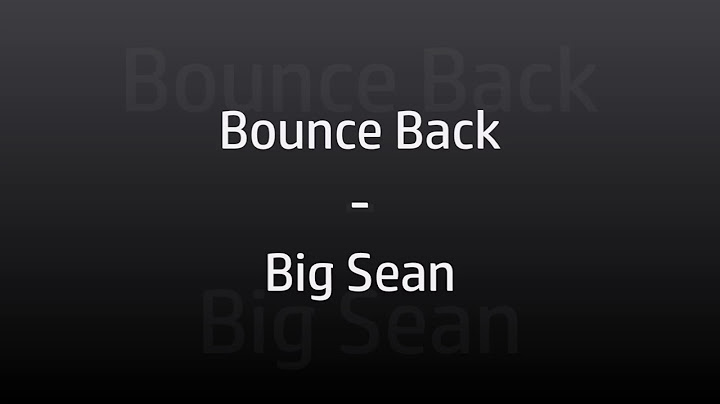 Bounce Back Lyrics