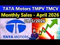 TATA Motors TMPV TMCV Monthly Sales - April 2026 | TATA Motors Share Latest News Today |