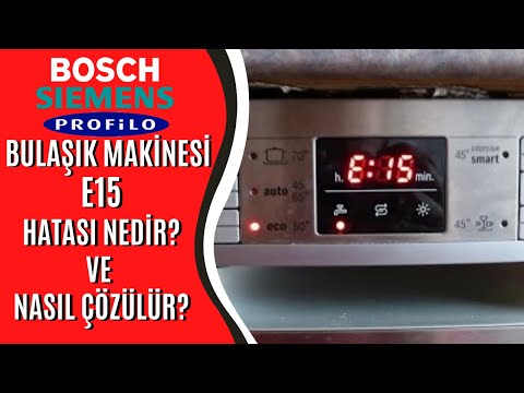 Video: Bosch bulaşık makinesi hatası E15: nedenleri, sorun giderme