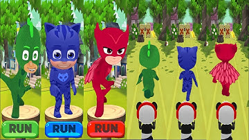 Tag with Ryan - Pj Masks All Characters Gekko vs Catboy vs Owlette Run Gameplay