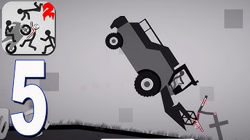 Stickman Destruction Ragdoll - Gameplay Walkthrough part 5 - Zombie All Vehicles(iOS, Android)