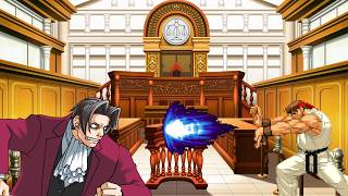 Ace Attorney But Ryu From Street Fighter Joins The Game Objection.lol