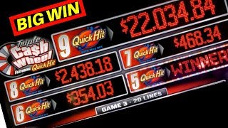 ✦BIG WIN✦ Quick Hits Cash Wheel Slot Machine MAX BET Bonuses | Live Slot Play w/NG Slot