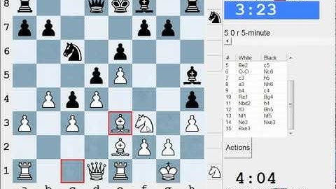Chess World.net: Live Blitz #1959 vs The-European (1930) - White vs Caro-Kann - Advance variation
