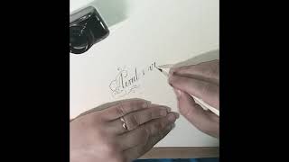 02. Writing with a quill pen.