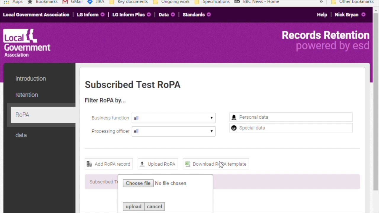 Records Retention Walkthrough