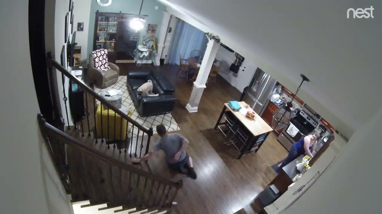 Man Bounces Down Stairs on His Back || ViralHog