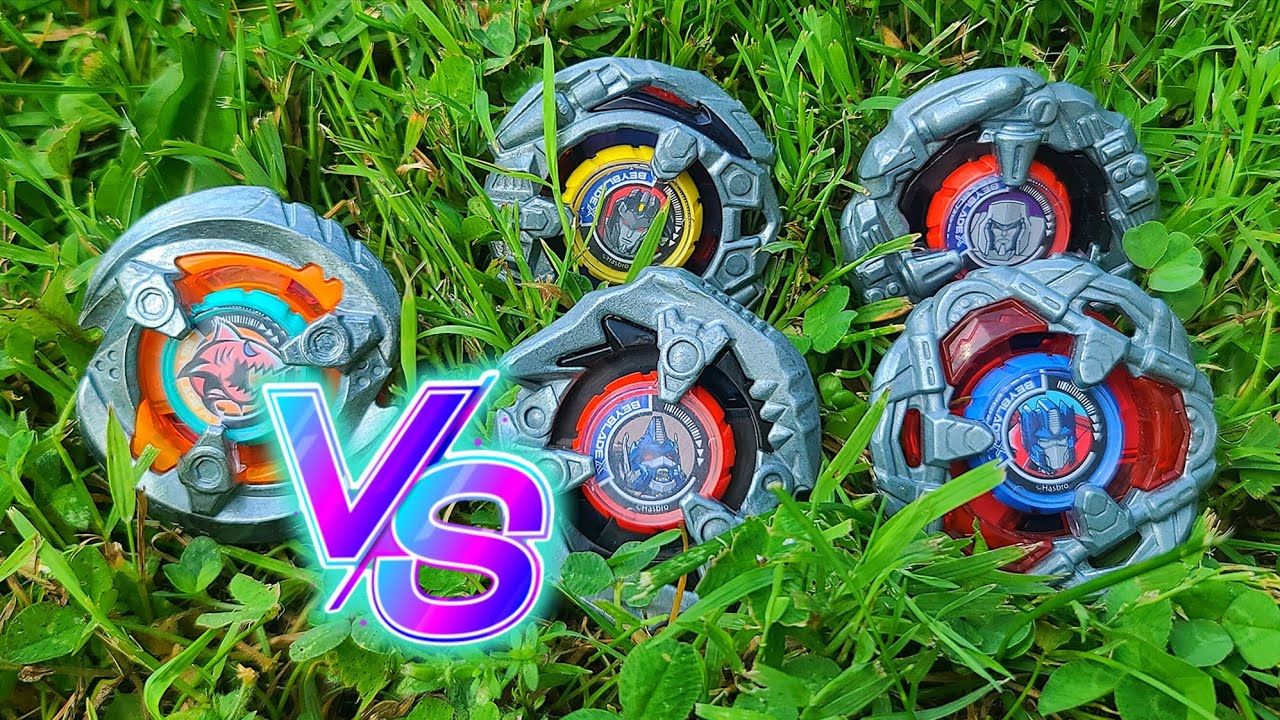 TRANSFORMERS! Gill Shark Vs Starscream, Megatron, Optimus Primal, Prime! Beyblade X Battle ベイブレード