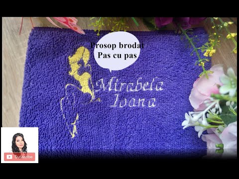 Cum poti sa brodezi pe un prosop  | masina de brodat | embroidered towel