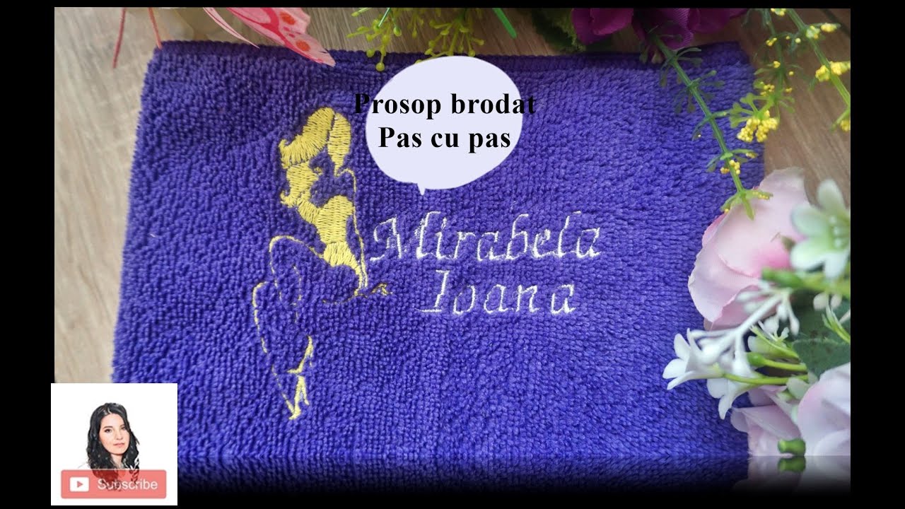 Cum poti sa brodezi pe un prosop  | masina de brodat | embroidered towel