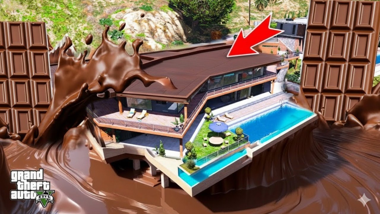 Franklin’s House Destroyed by a Chocolate Flood in Gta 5