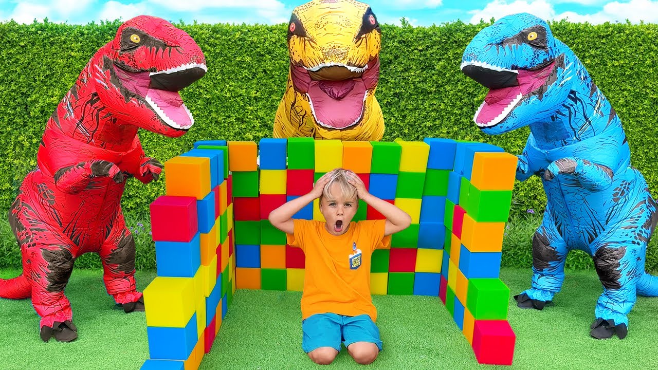 Chris learned to run quickly and safely from Dinosaurs