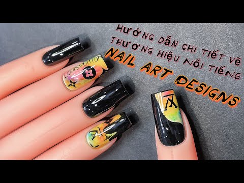 Bài 97: Hướng Dẫn Chi Tiết Vẽ Thương Hiệu Nổi Tiếng | Nail Art Designs