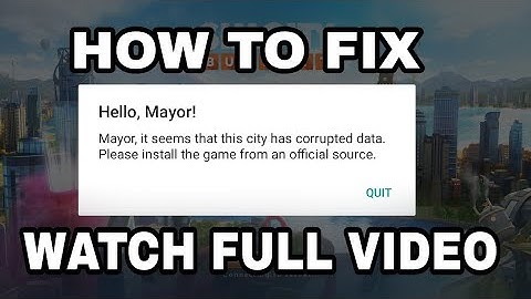 Simcity 👉 How To Fix Corrupted Data In Simcity || For No Internet Devices