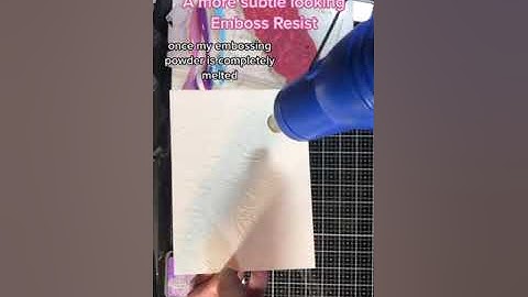 How to create an Emboss resist background with a more subtle look #cardmaking #shorts