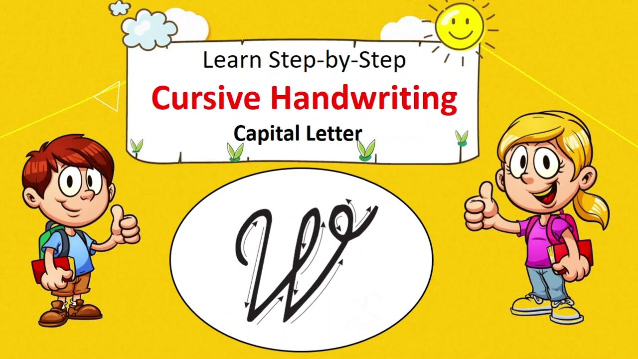 Capital Letter W | Learn Cursive writing | Funwithworksheets.com | Free worksheets