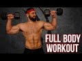 15minute home full body workout with dumbbells killer total body muscle building workout