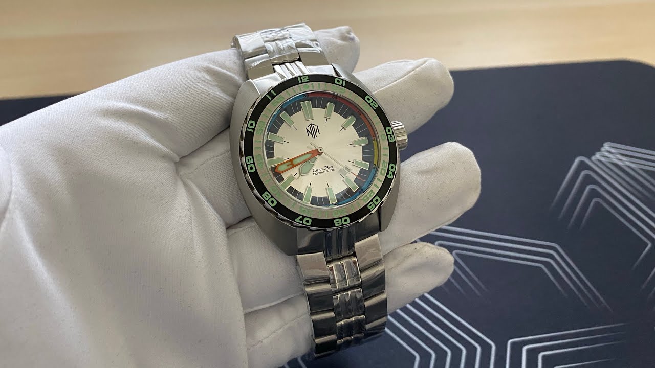 White Dial Nth Dive Watch Men's Silver NTH Watch With Steel Strap