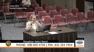 Stoughton Select Board: 12/16/25
