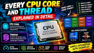 CPU Cores vs Threads Explained 🔥 | How CPUs Really Work