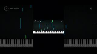 Playing "Memories" by Maroon 5 in piano roll mode
