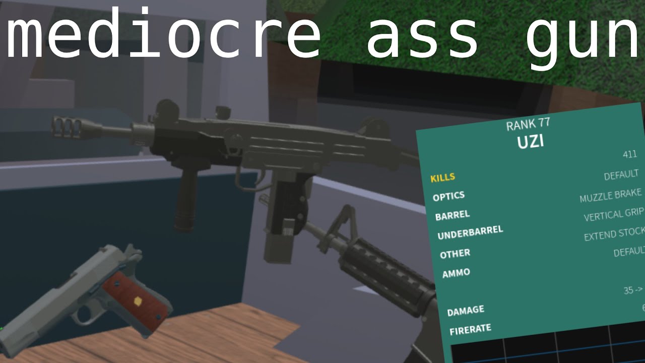 Phantom Forces Gun Review UZI (Phantom Forces Playthrough) YouTube