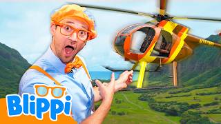 blippi rides real helicopter adventures hawaii