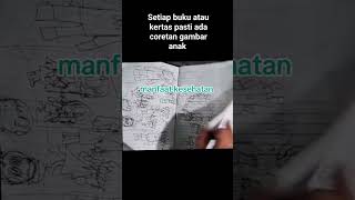Setiap hari selalu penuh coretan gambar #belajar #gambar #coretan #anak #kartun